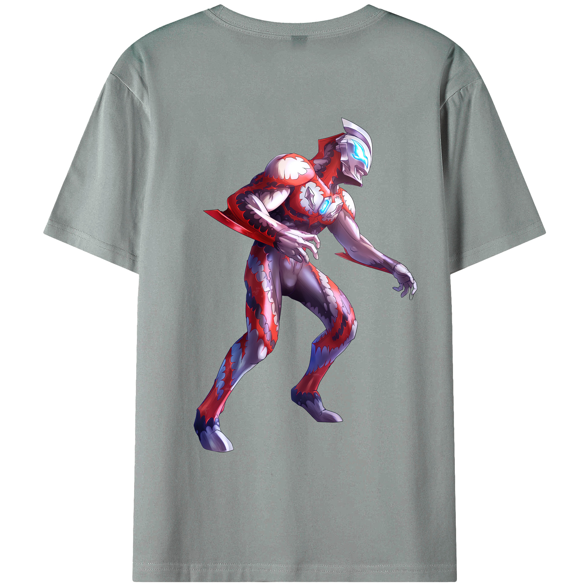 （画像用） ウルトラマン Ultraman 綿100％ メンズ半袖Tシャツ（バックプリント） 通気性